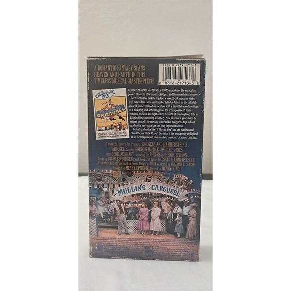 Carousel VHS Musical 1956 1994 Release Shirley Jones Roger & Hammerstein - Picture 3 of 6
